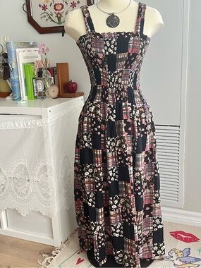 Franken Cottagecore whimsygoth patchwork maxi dress